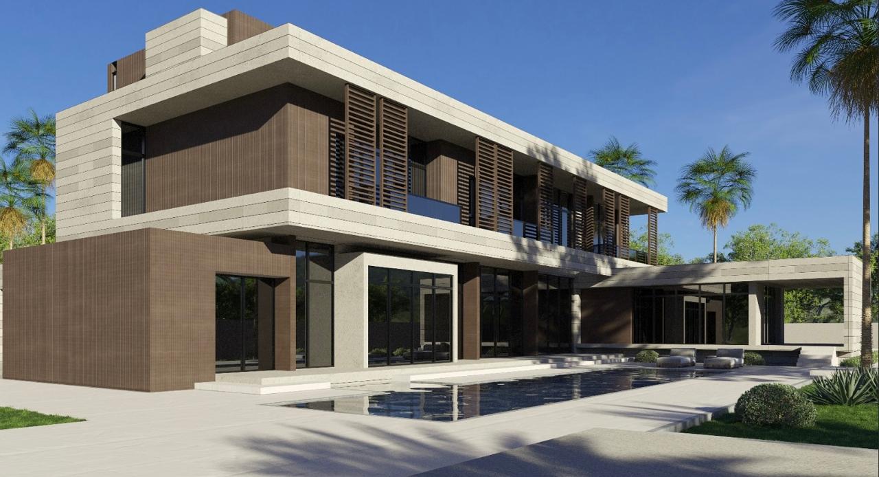 Hamala Gardens pool and garden architectural visualisation