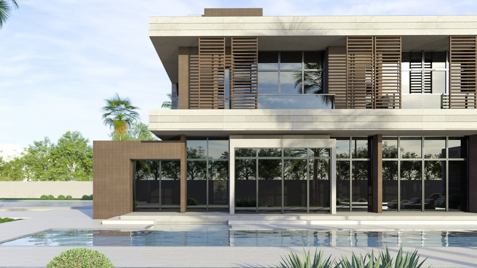 Hamala Gardens rear elevation and outdoor spaces
