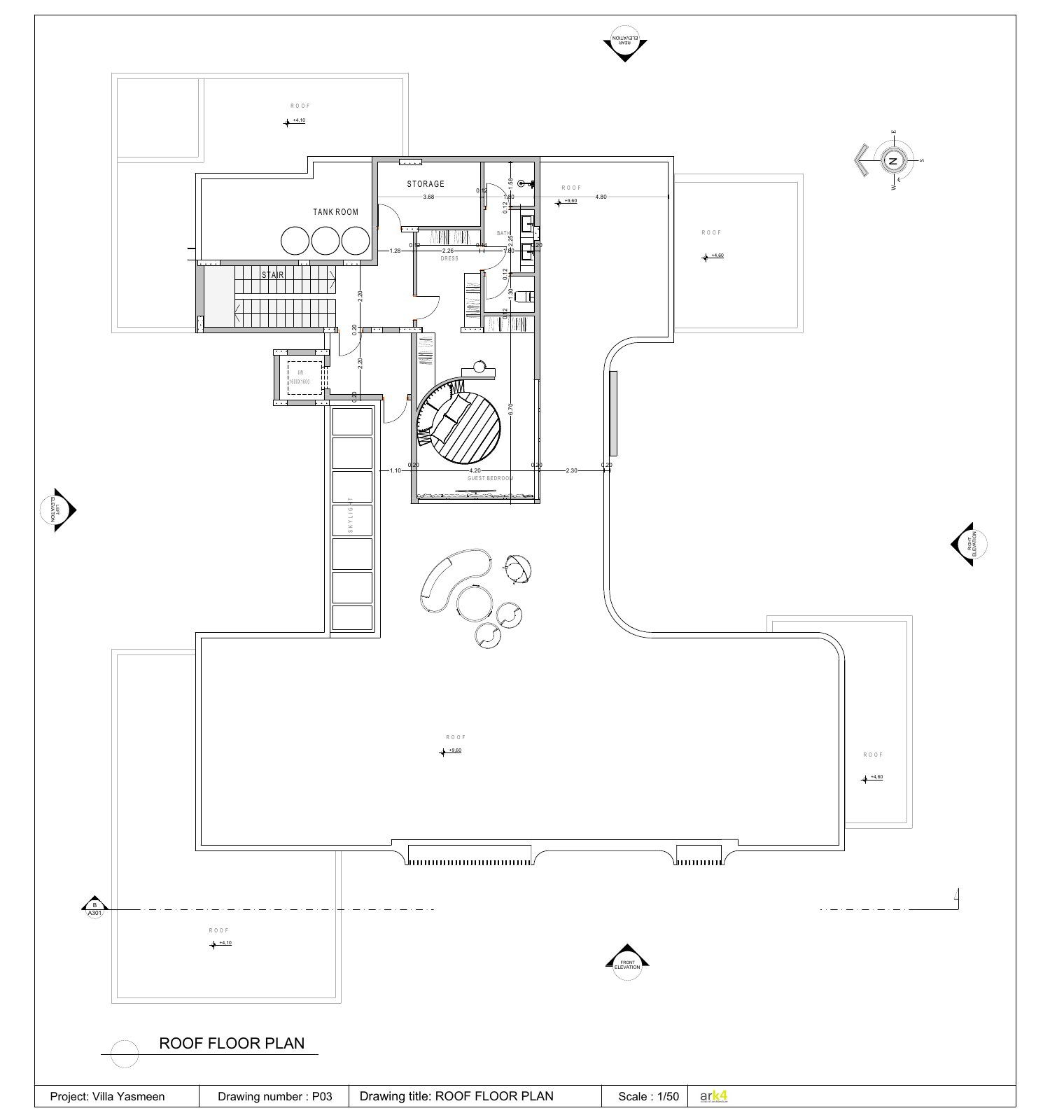 Villa Yasmeen roof floor plan preview