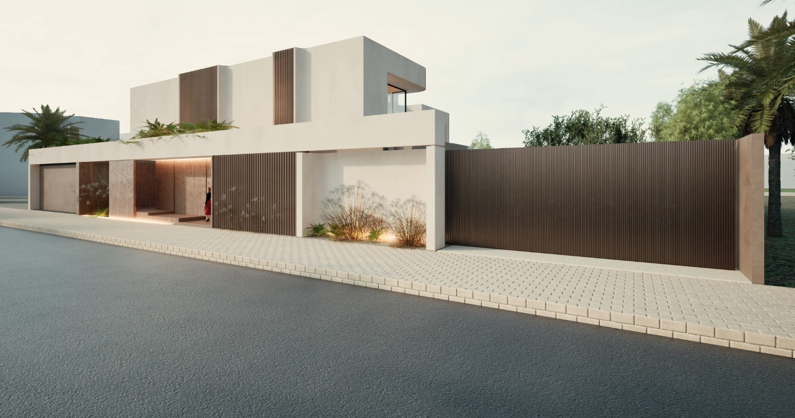Architectural rendering of Villa Yasmeen from the street