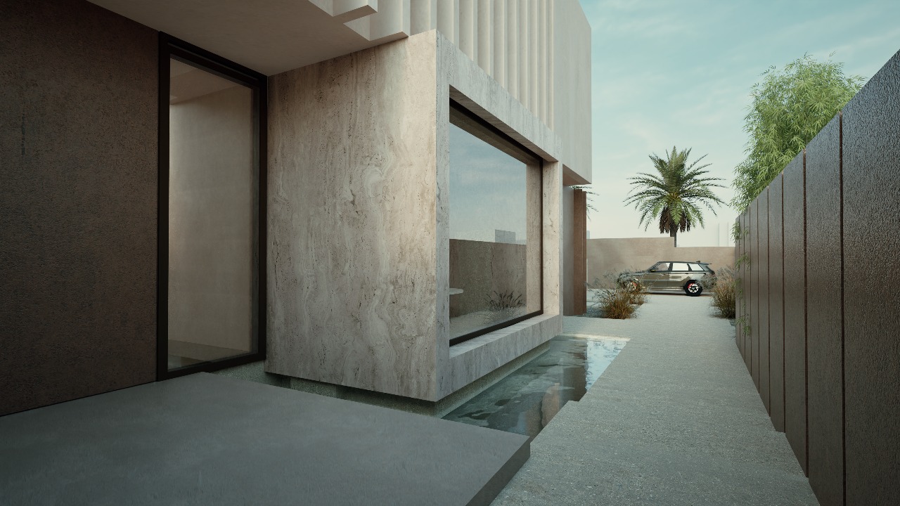 Villa Yasmeen architectural passage rendering
